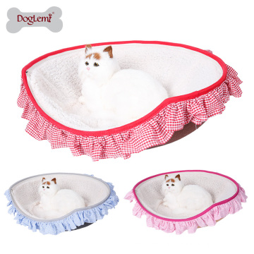 All season Oval Puppy Bed Cat Kitten Cave Washable Covers